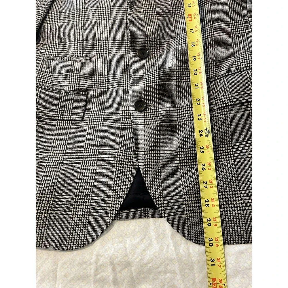 J.Crew Ludlow Blazer British Moon Fabric Jacket Glen Plaid Prince Of Wales 36R